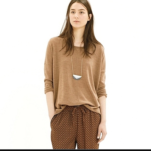 Madewell Rowhouse 100% Merino Wool Brown Sweater XS - Picture 1 of 6